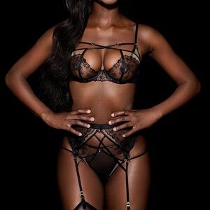 Honey Birdette Emma Bra & Garter Belt 32A / XS